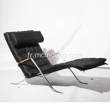 Chaise longue moderne noire